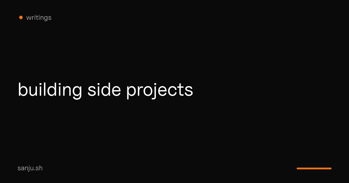 Building Side Projects